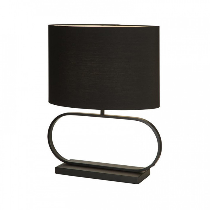 Lampe de table élégante - Métal noir avec abat-jour noir