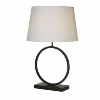 Lampe de table élégante - Métal noir mat avec abat-jour blan