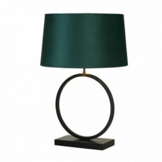 Lampe de table élégante - Métal noir mat avec abat-jour émer