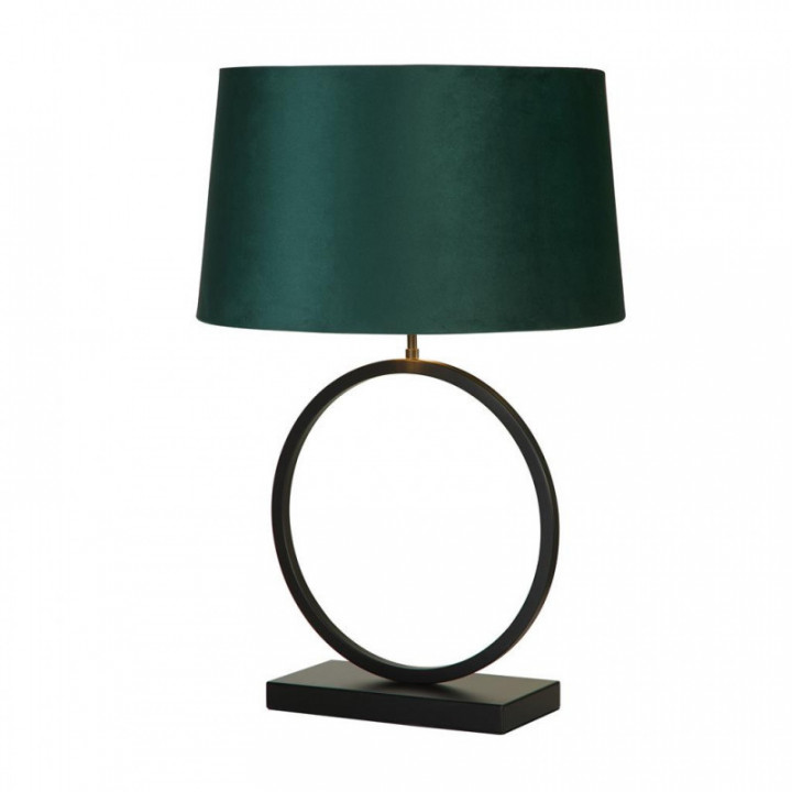 Lampe de table élégante - Métal noir mat avec abat-jour émer