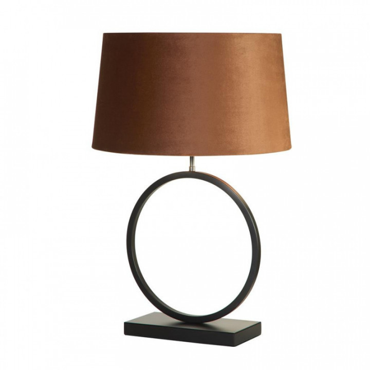 Lampe de table élégante - Métal noir mat avec abat-jour oran