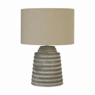Lampe de table Liana - Ciment gris et abat-jour en tissu gri