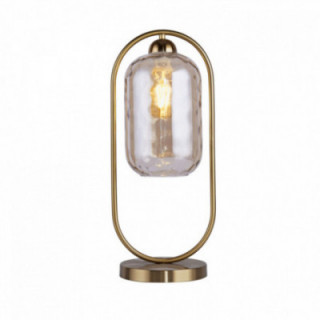 Lampe de table Lux & Belle - Satin Bronze Metal & Verre Ambr