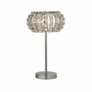 Lampe de table Marylin - Diffuseur en chrome, verre cristal