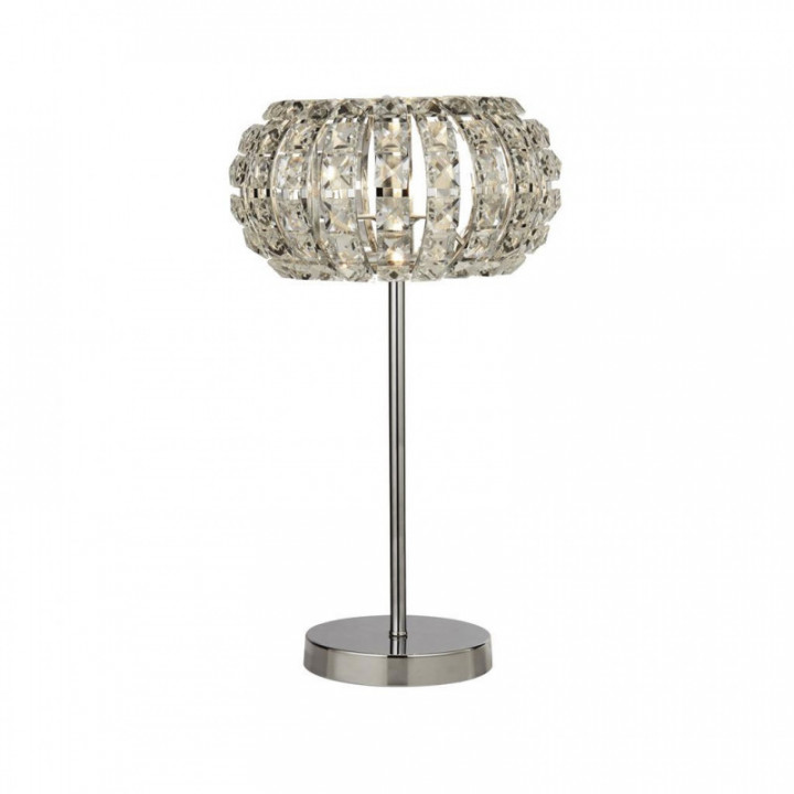 Lampe de table Marylin - Diffuseur en chrome, verre cristal