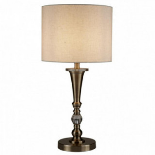 Lampe de table Oscar - Abat-jour en laiton ancien et lin da