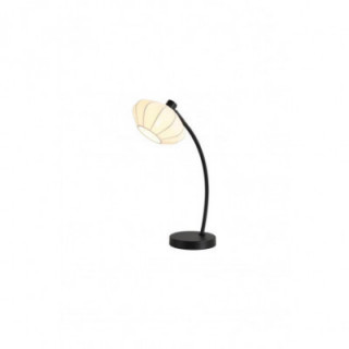Lampe de table radiante 1Lt, métal noir avec abat-jour en ti