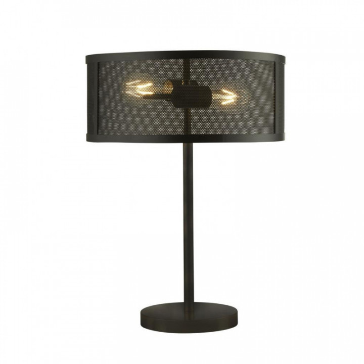 Lampe de table résille 2Lt - Métal noir mat