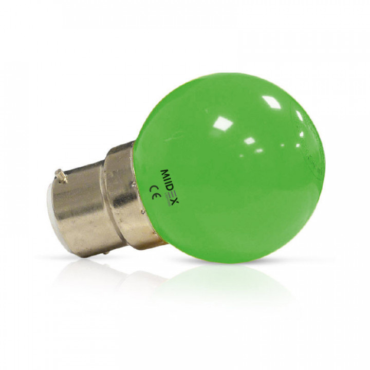 LED 1 W BULB B22 VERTE BX