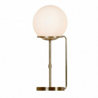 Lampe de table sphérique - Métal ancien en laiton et verre o