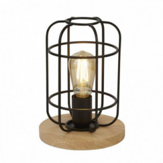 Lampe de table Vision - Métal noir mat & bois