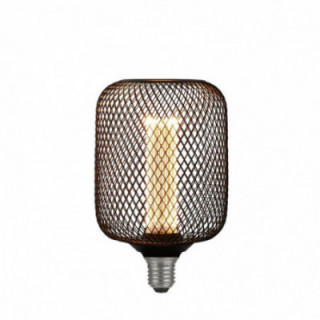 Lampe de tambour à effet de treillis métallique - Black Meta