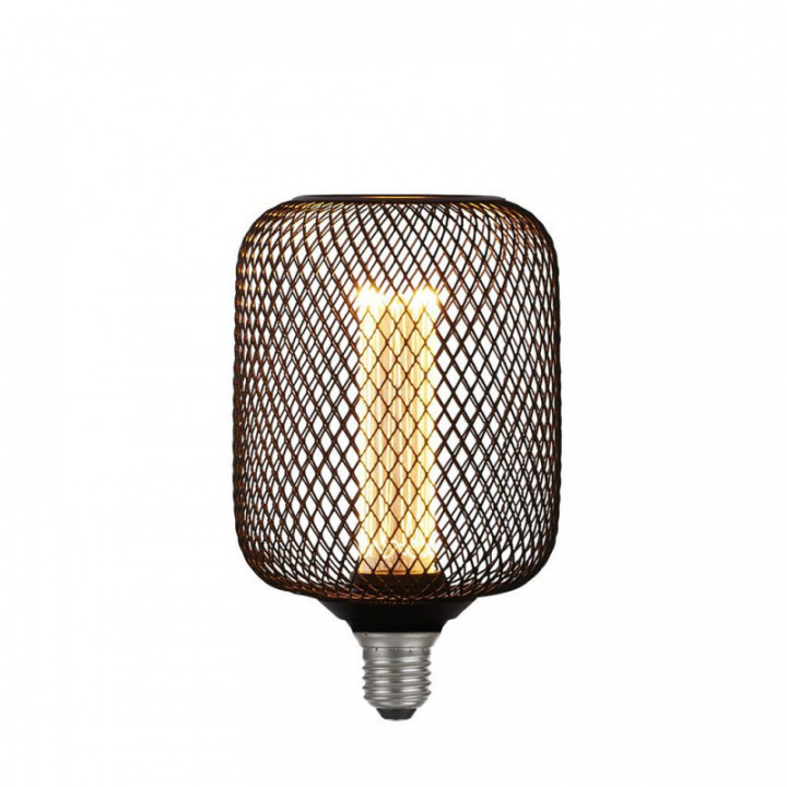 Lampe de tambour à effet de treillis métallique - Black Meta