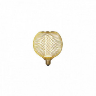 Lampe globe à effet de treillis métallique - Métal doré