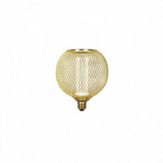 Lampe globe à effet de treillis métallique - Métal doré (4,5