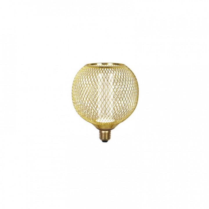 Lampe globe à effet de treillis métallique - Métal doré (4,5