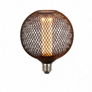 Lampe globe à effet de treillis métallique - Métal noir
