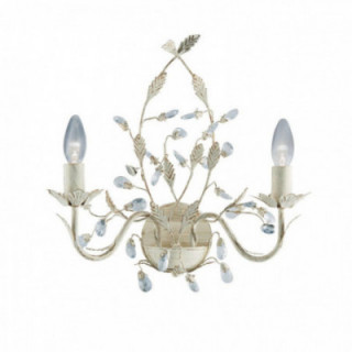 Lampe murale Alamandite 2Lt - Métal crème & or, gouttes en v