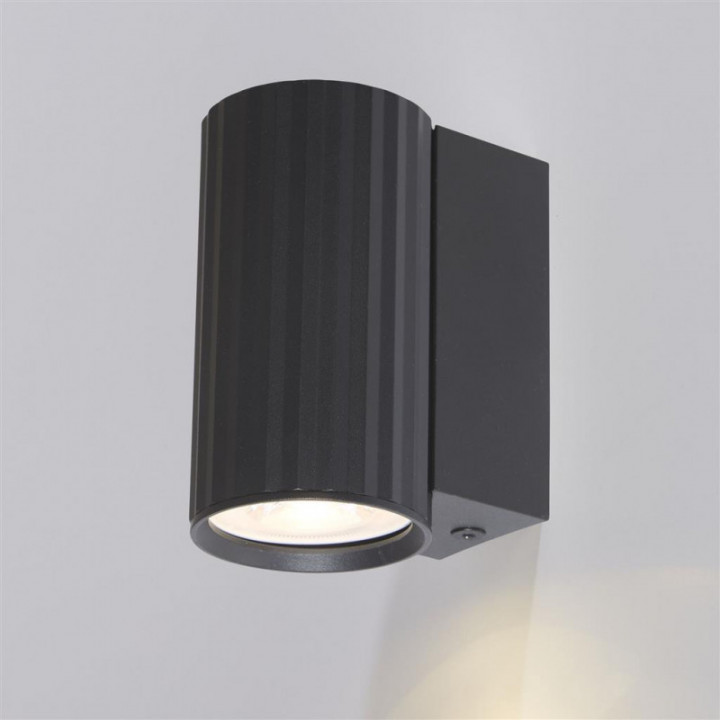 Lampe murale cannelée Anna GU10, noir de sable