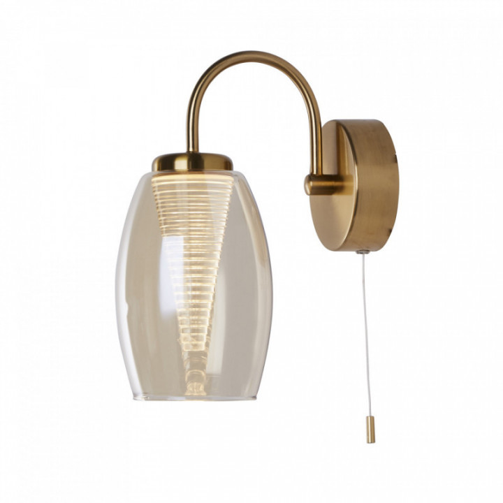 Lampe murale Cyclone - Bronze en métal et verre à champagne