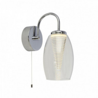 Lampe murale Cyclone - Chrome Métal & Verre