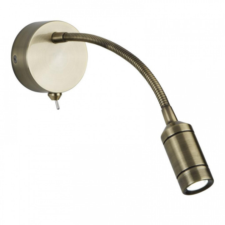 Lampe murale flexible - Métal en laiton ancien