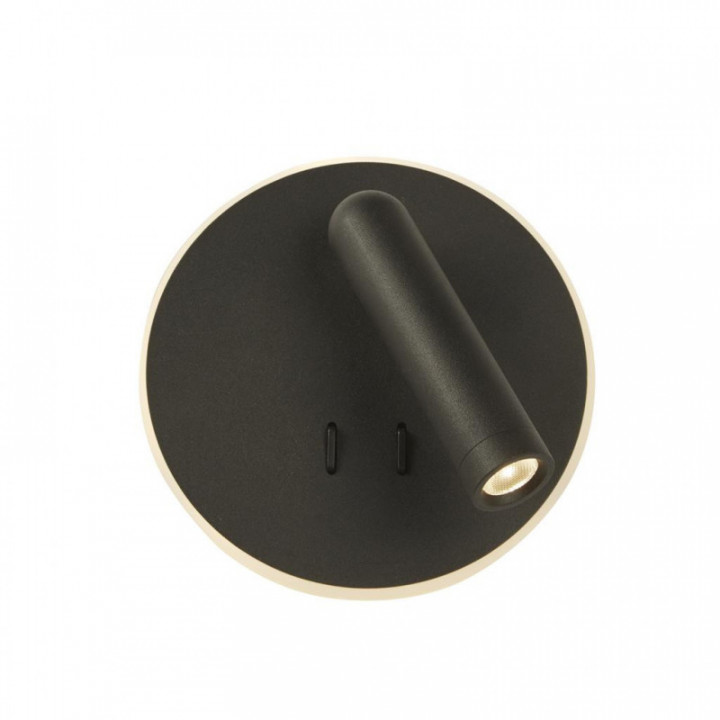 Lampe murale LED Cher, métal noir