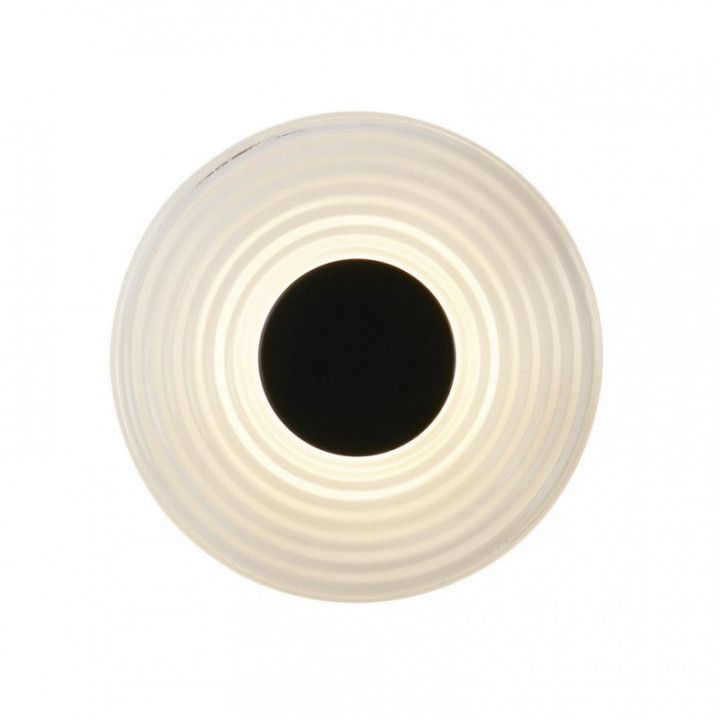 Lampe murale LED Cleo, métal noir mat avec verre transparent