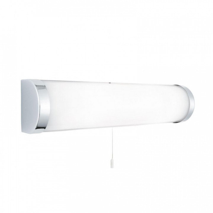 Lampe murale Poplar 2Lt - Métal chromé et verre opale