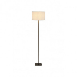Lampe sur pied Chelsea 1LT, Latte Metal avec abat-jour moell