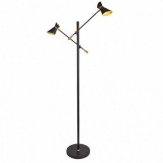 Lampe sur pied Diablo 2Lt - Métal noir et or