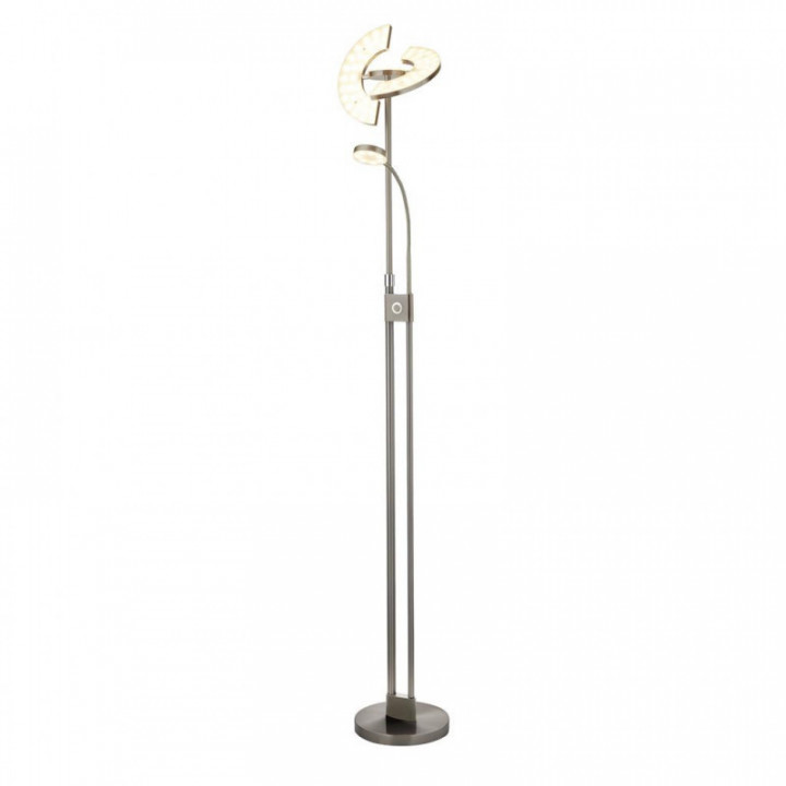 Lampe sur pied Gio - Nickel satin et métal chromé