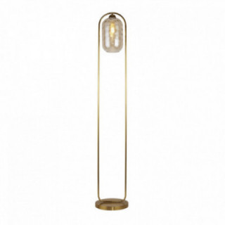 Lampe sur pied Lux & Belle - Satin laiton métallique & verre