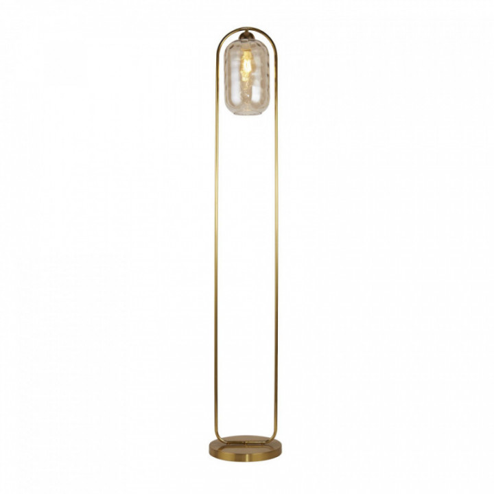 Lampe sur pied Lux & Belle - Satin laiton métallique & verre