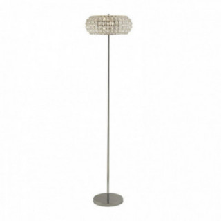 Lampe sur pied Marylin 3LT - Chrome, verre cristal et sable