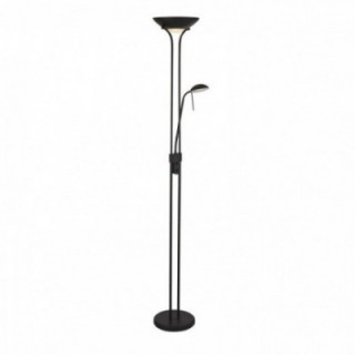 Lampe sur pied mère et enfant - Métal noir mat & verre