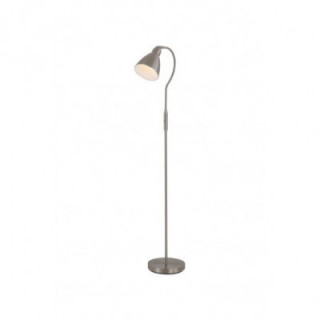 Lampe sur pied réglable, nickel satiné
