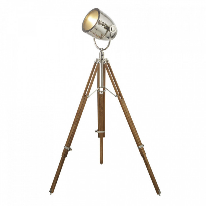 Lampe sur pied trépied Lux & Belle - Bois & Acier