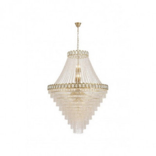 Lampe suspendue Louis Phillipe 28Lt, laiton en satin avec un