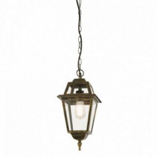 Lanterne pendante de La Nouvelle-Orléans, Or noir et verre,