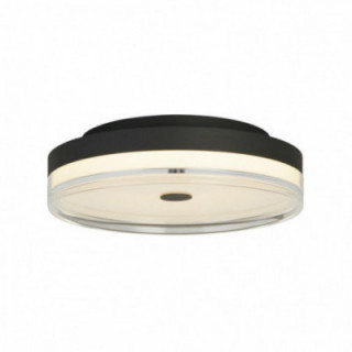 LED de Chypre à fleur, métal noir et acrylique transparent