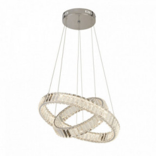 Lumière de plafond LED 2 étages Lux & Belle - Chrome & Verre