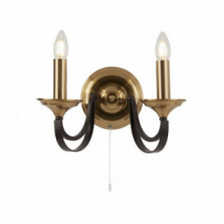 Lumière murale Belfry 2Lt - Bronze foncé et métal brun