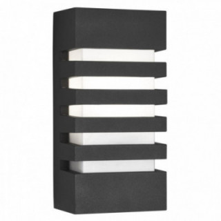 Lumière murale extérieure Exeter - Métal gris foncé & polyca