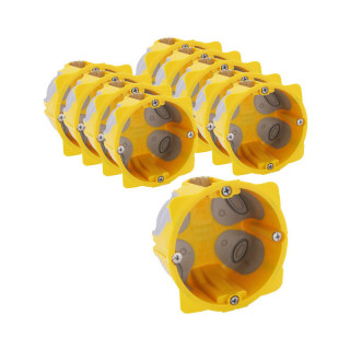 Lot de 10 boîtes à encastrer 1 poste Ecobatibox - profondeur 40 mm