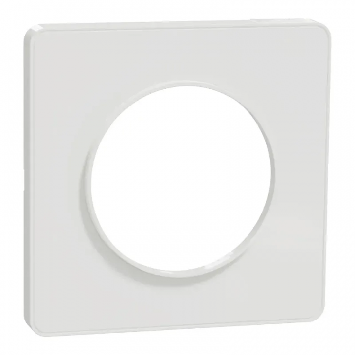 Odace 2011 Touch - plaque - blanc RAL 9003 - 1 poste - H85mm - L85mm - P10mm - IK04 - IP21 D - sans halogène