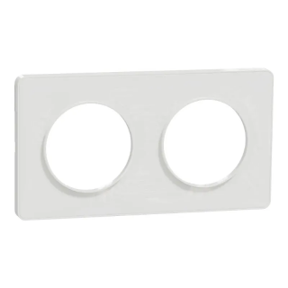 Odace 2011 Touch - plaque 2 postes H/V entraxe 71mm blanc