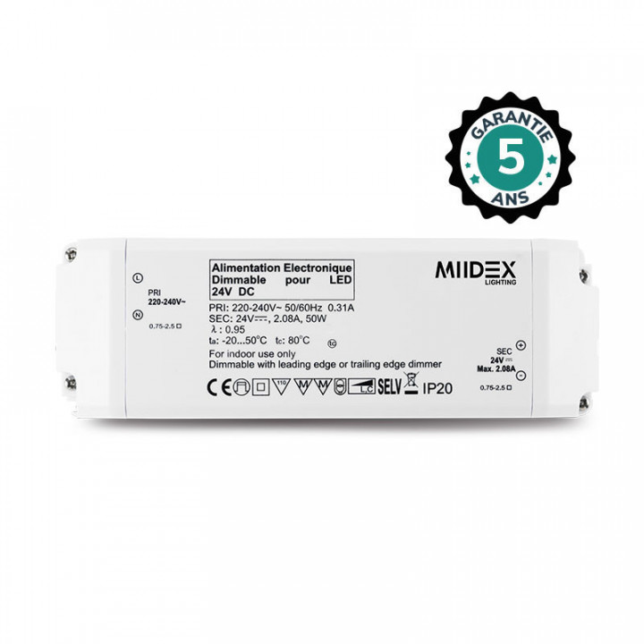 ALIM LED 24V DC DIM 50W IP20