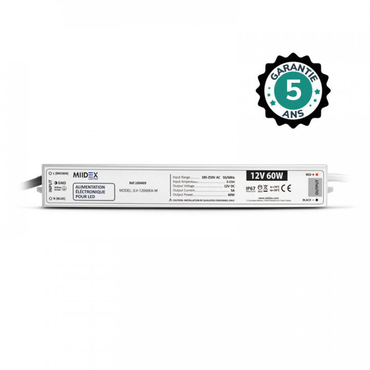 ALIM 12V DC LUMINEUX 60W IP67