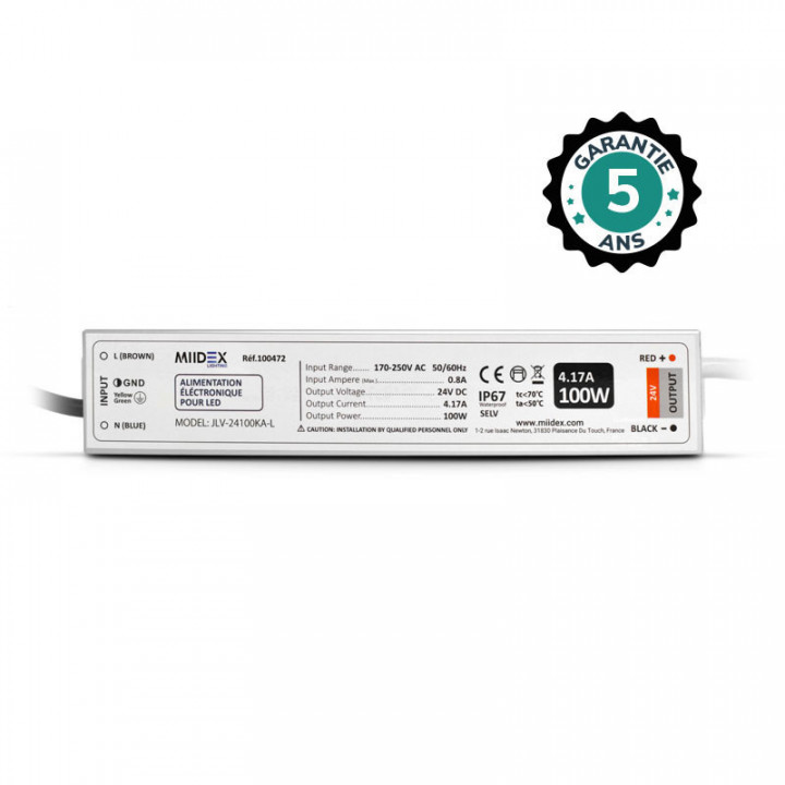 ALIM 24V DC LUMINEUX 100W IP67